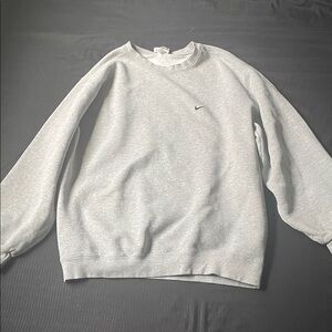 Nike Men's Light Gray Crewneck Sweater